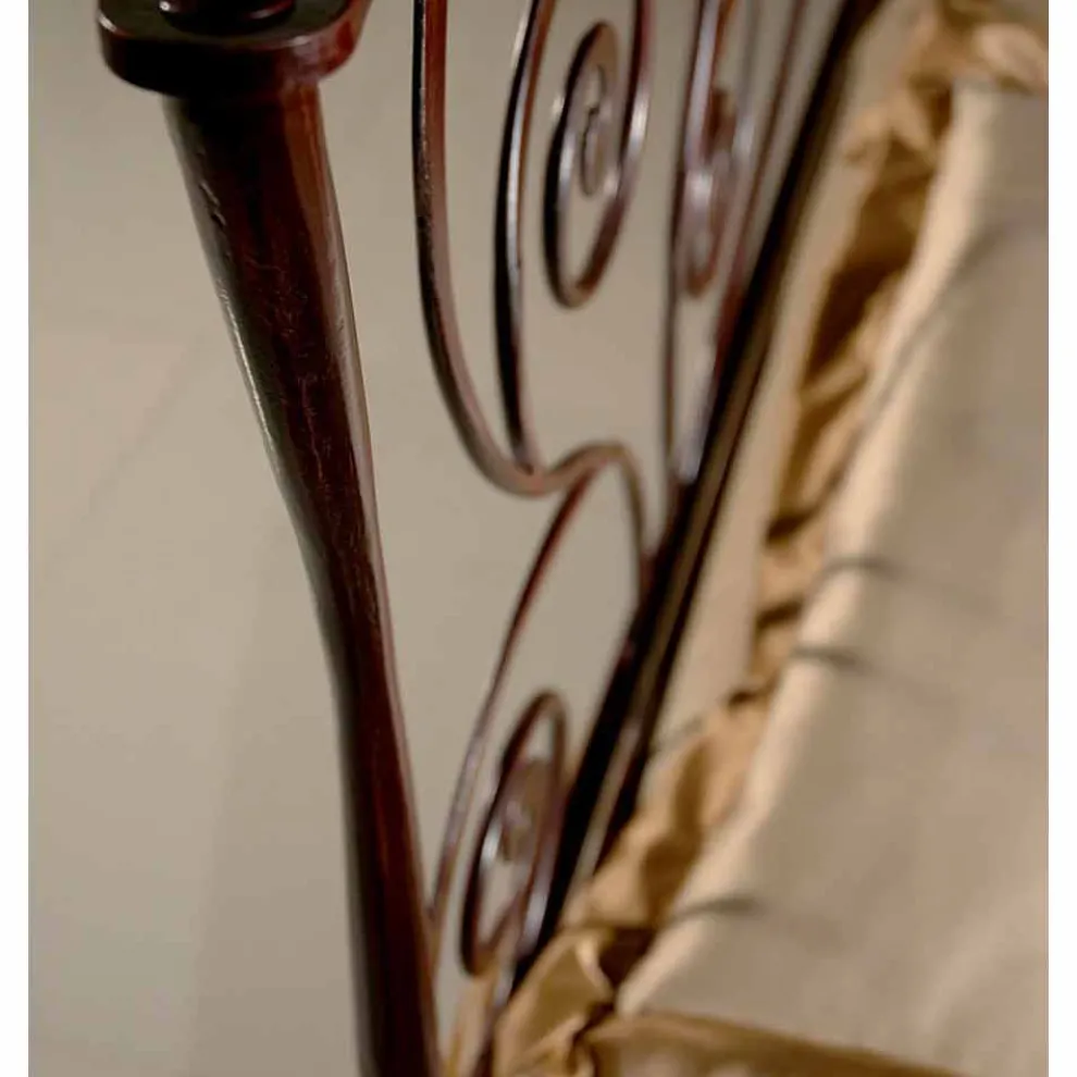 Ares Jugend Queen Size Bett aus Schmiedeeisen in Design