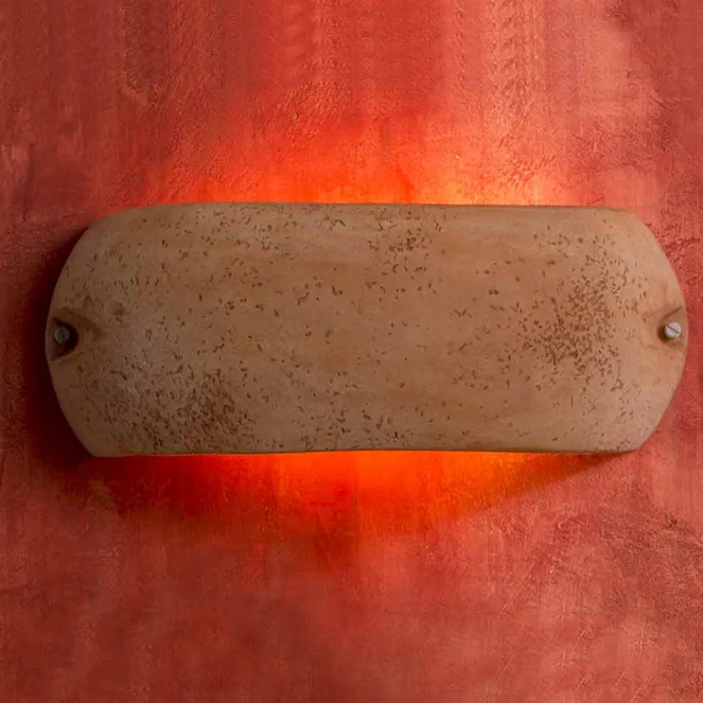 Toscot Castelverde Terrakotta-Wandlampe für den Innen- und Außenbereich made in Italy
