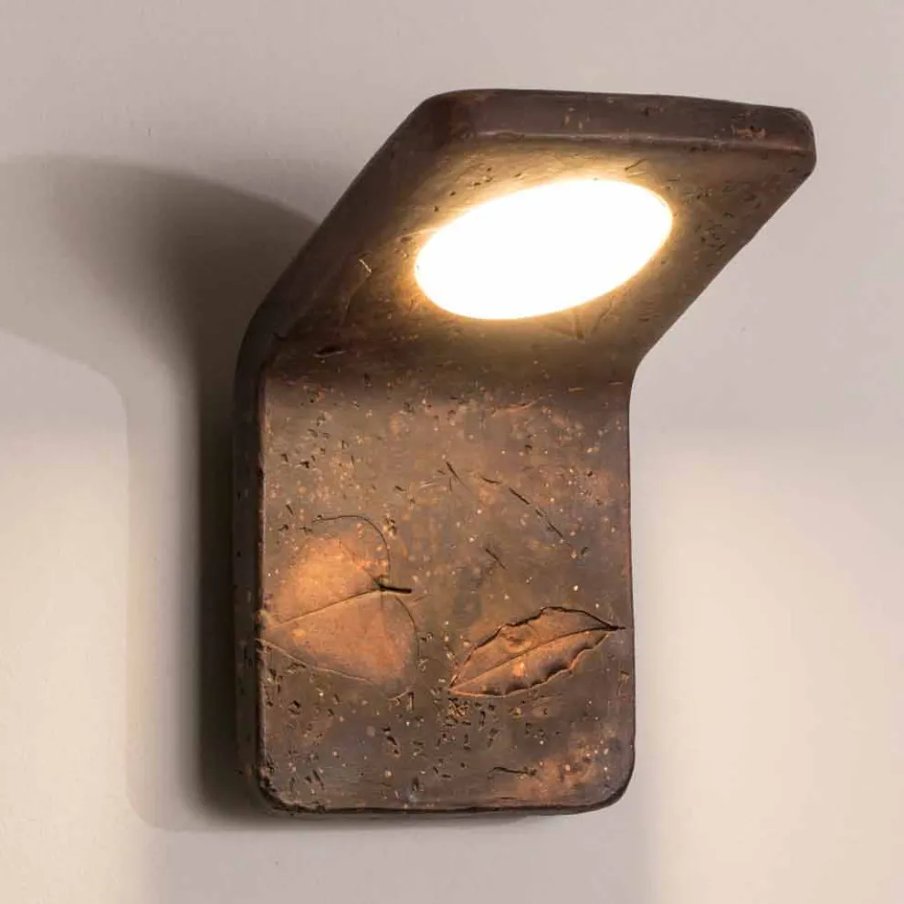 Toscot Vivaldi handgefertigte Wandlampe aus Terrakotta made in Italy