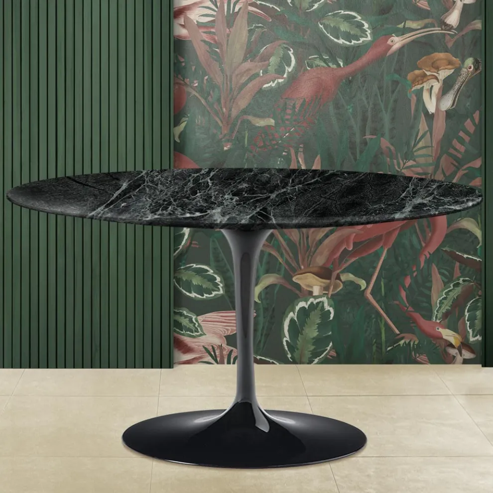Tulip Eero Saarinen H 41 Couchtisch aus alpingrünem Marmor, hergestellt in Italien – Scarlet