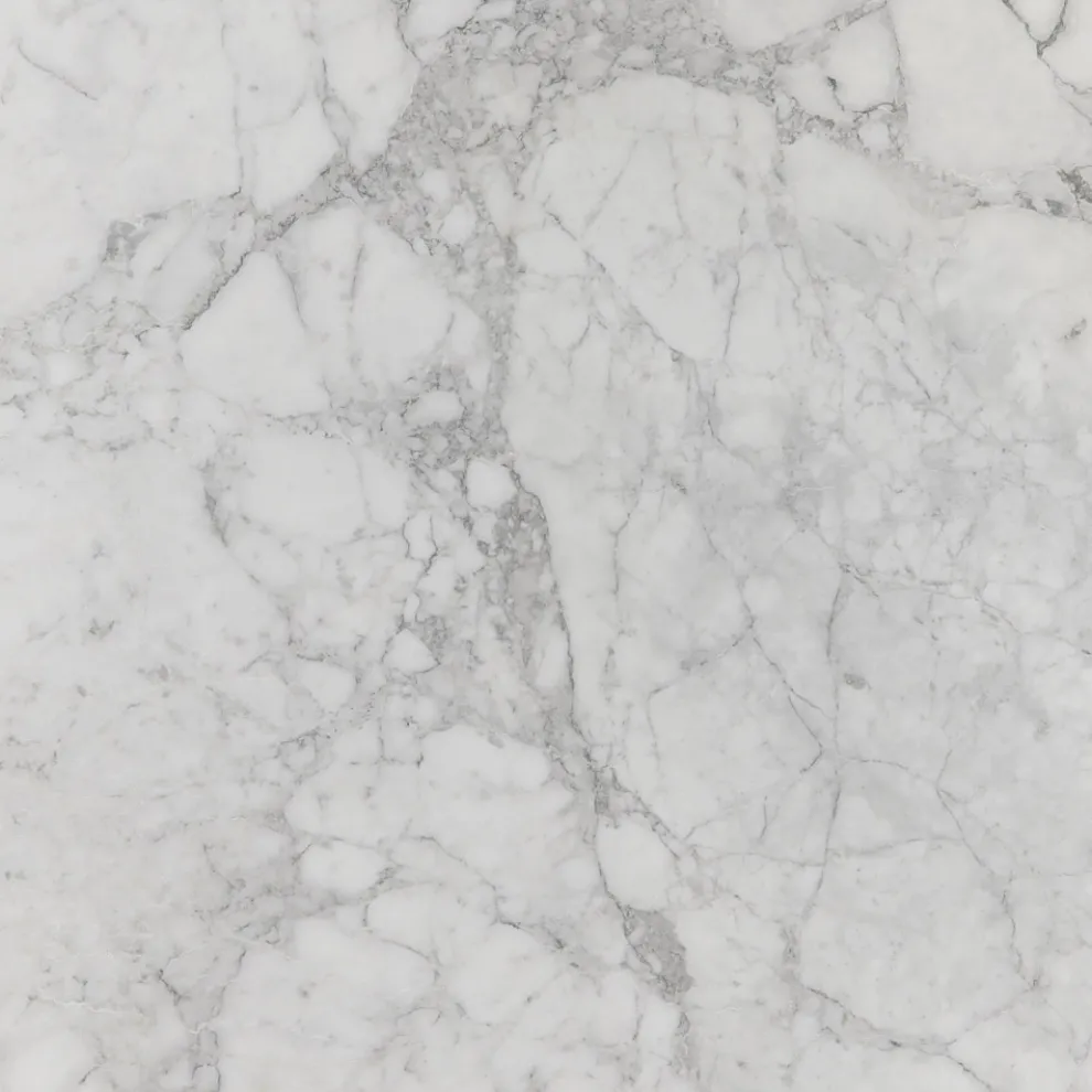 Tulip Saarinen H 41 Runder Couchtisch mit arabesker Marmorplatte, hergestellt in Italien – Scarlet