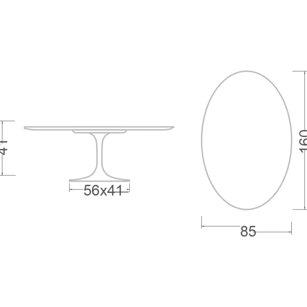 Tulip Saarinen H 41 Couchtisch aus Carrara-Marmor Statuarietto, hergestellt in Italien – Scarlet