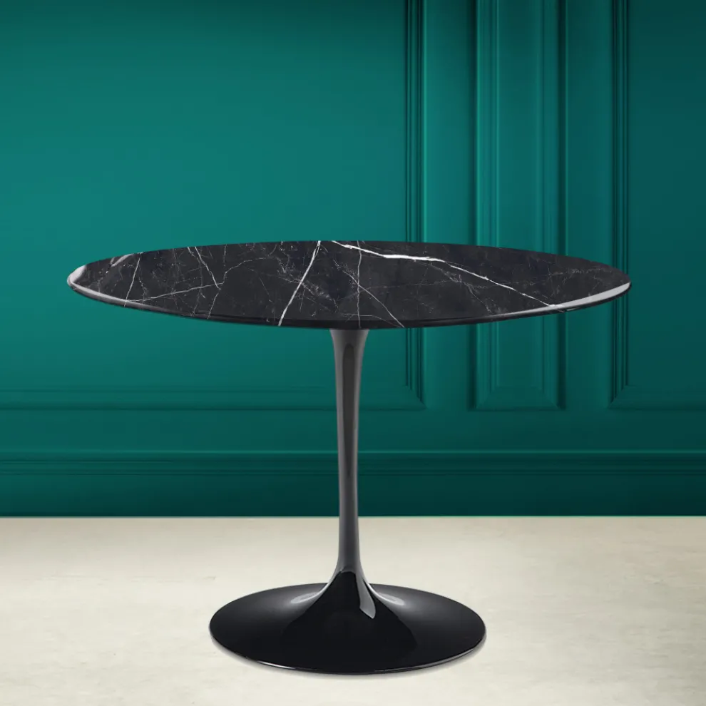 Tulpe Tisch Eero Saarinen H 73 in Keramik Marquinia Made in Italy - Scharlachrot