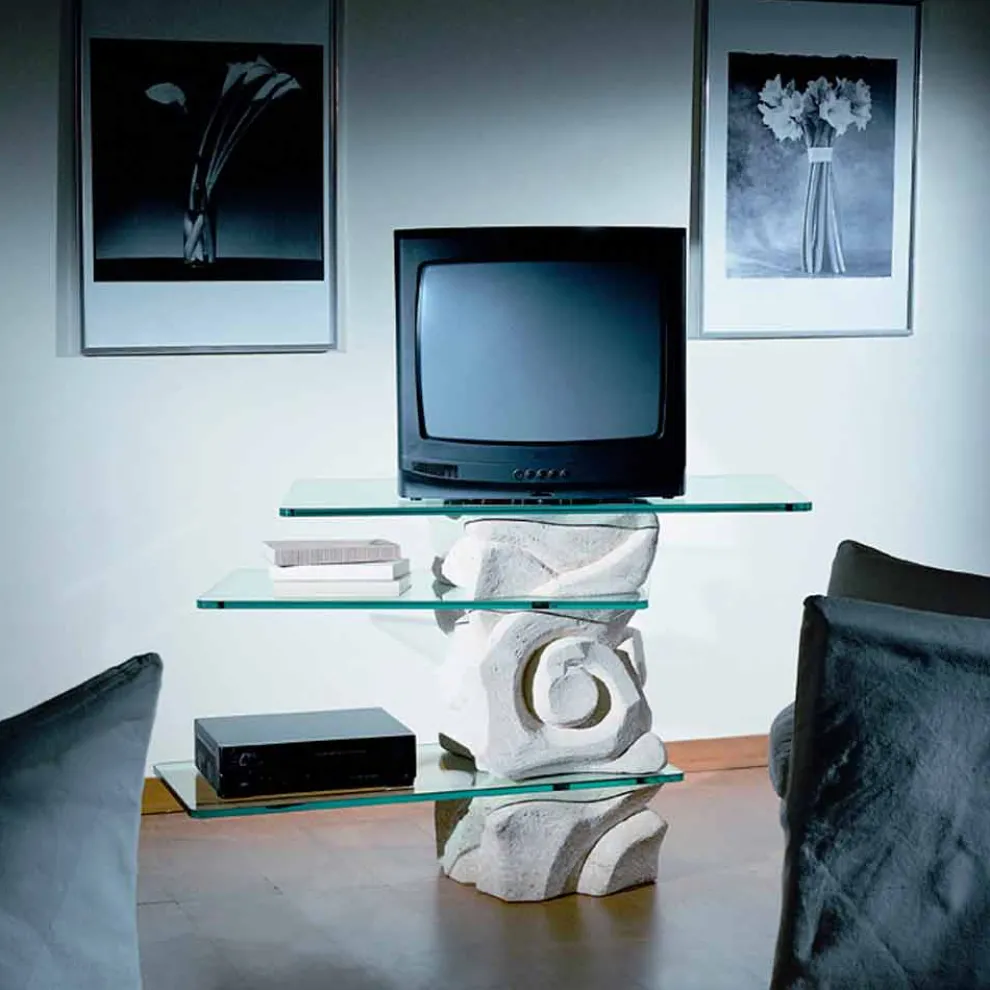 TV-Möbel aus Stein und Kristall in modernem Design Agape