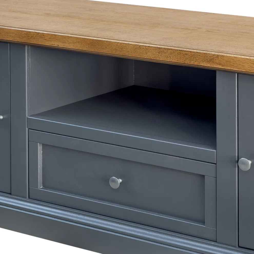 TV-Ständer mit 2 Türen, 1 Schublade und 1 offenem Fach Made in Italy – Forseti