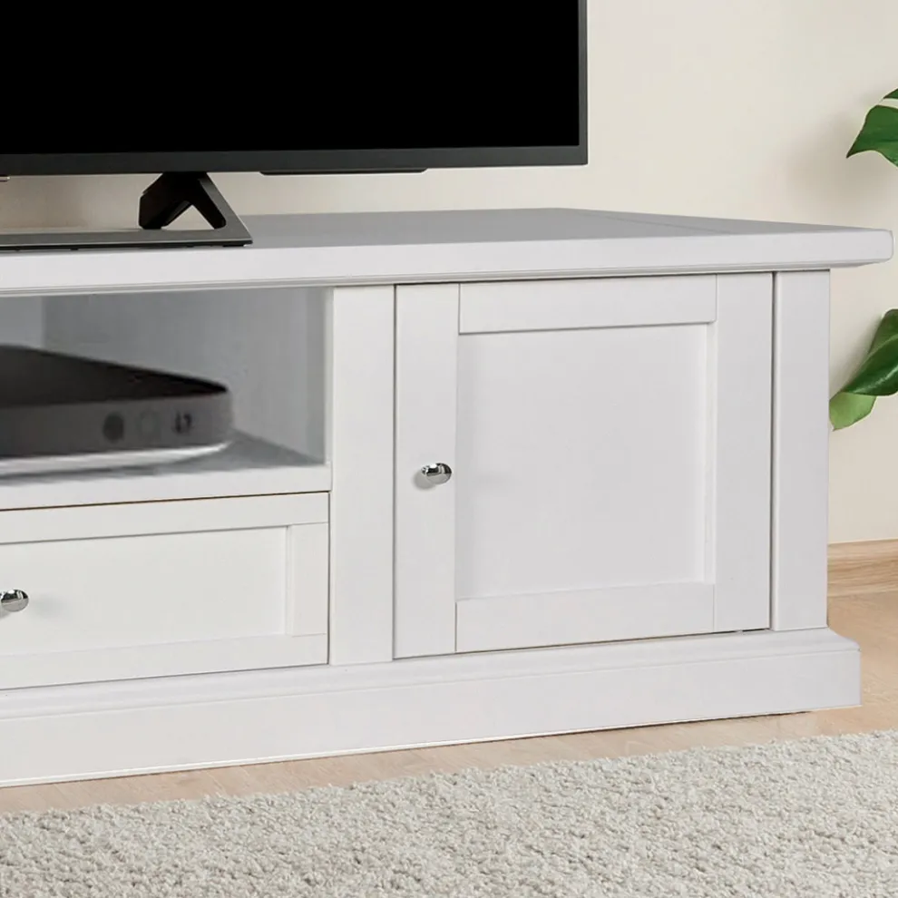 TV-Ständer mit 2 Türen, 1 Schublade und 1 offenem Fach Made in Italy – Forseti