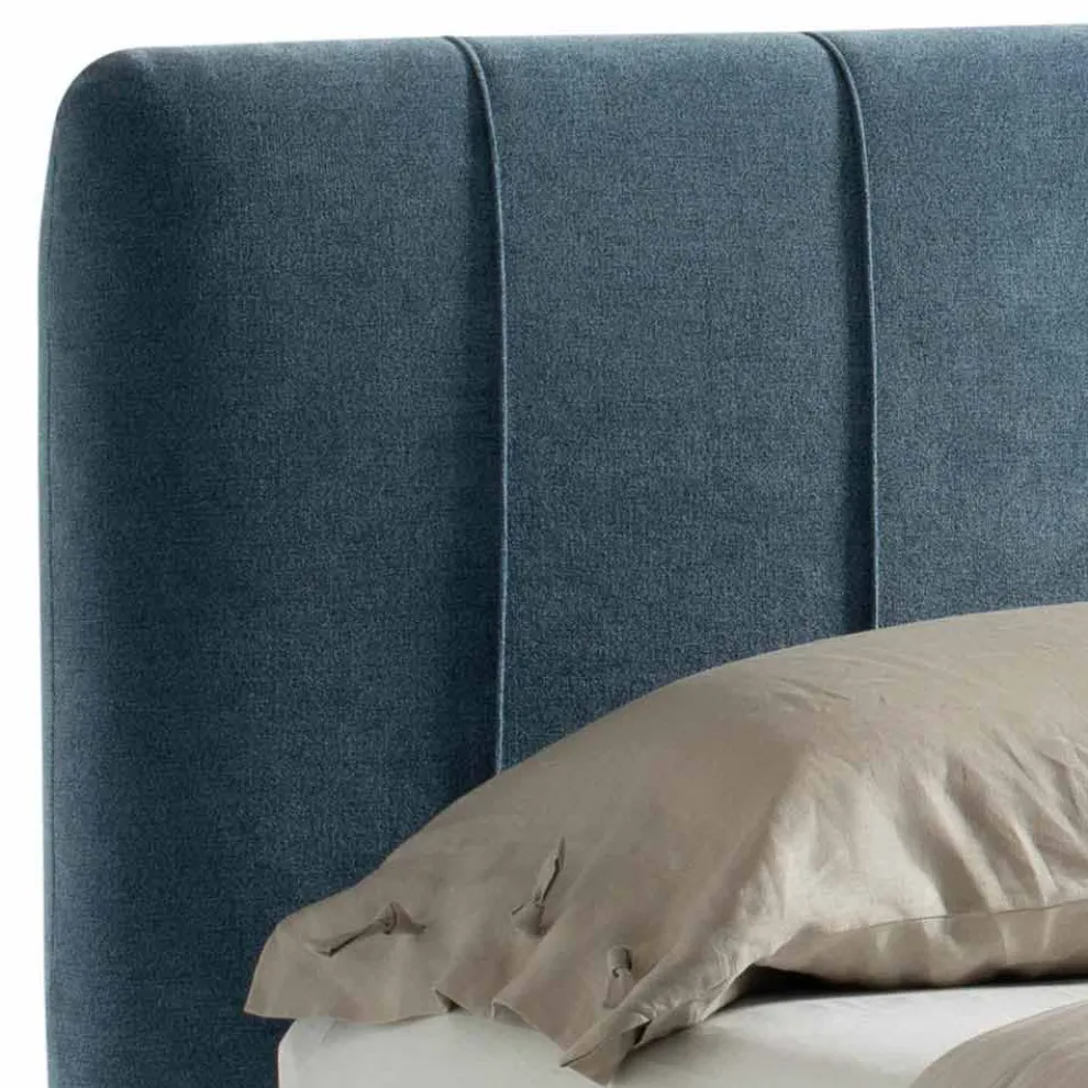 Modernes Design Doppelbett aus Made in Italy Stoff - Nives