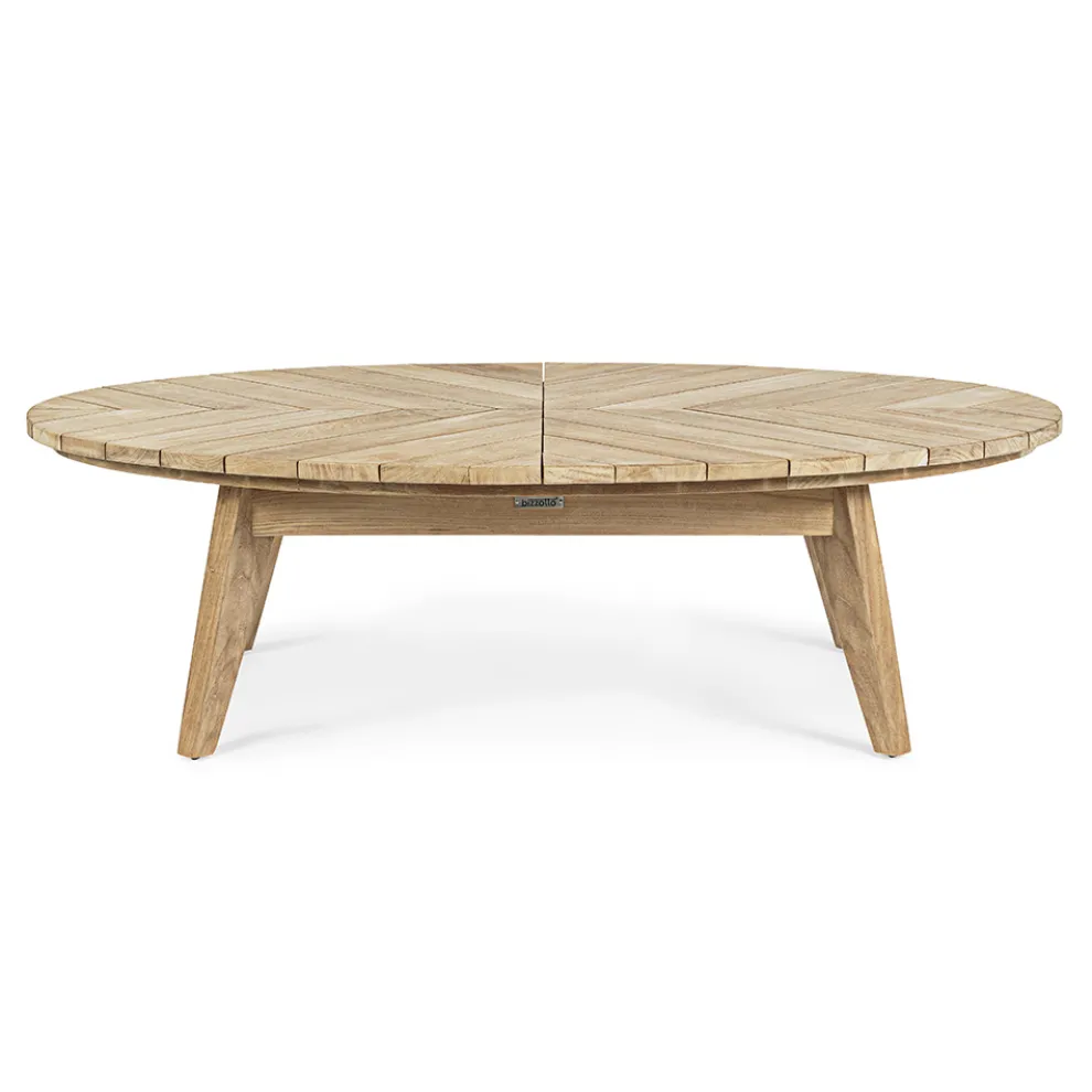 Couchtisch im Freien aus Teakholz mit ovaler Platte, Homemotion - Ricardo