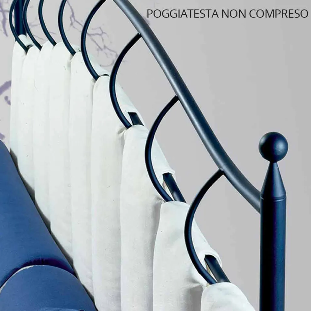 Ametista  Doppelbett aus Schmiedeeisen in Design