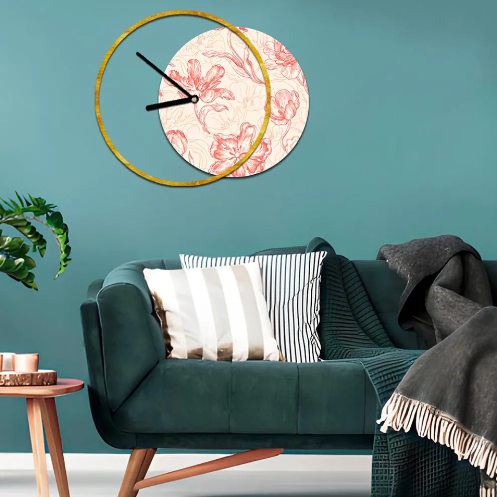 Uhr mit hölzerner und bedruckter Platte, hergestellt in Italien – Malawi