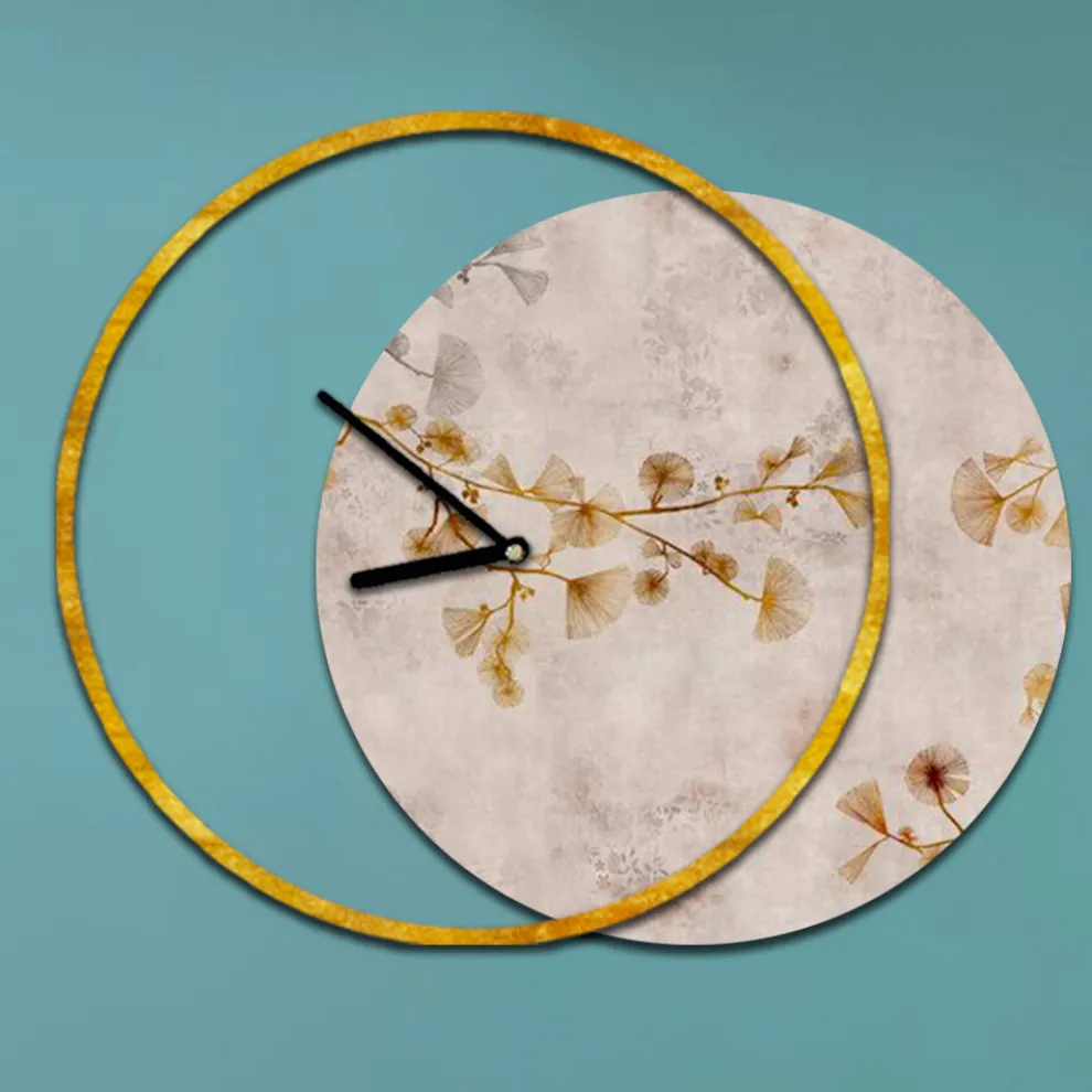 Uhr mit hölzerner und bedruckter Platte, hergestellt in Italien – Malawi