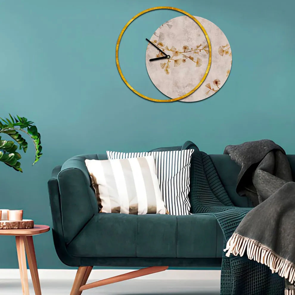 Uhr mit hölzerner und bedruckter Platte, hergestellt in Italien – Malawi