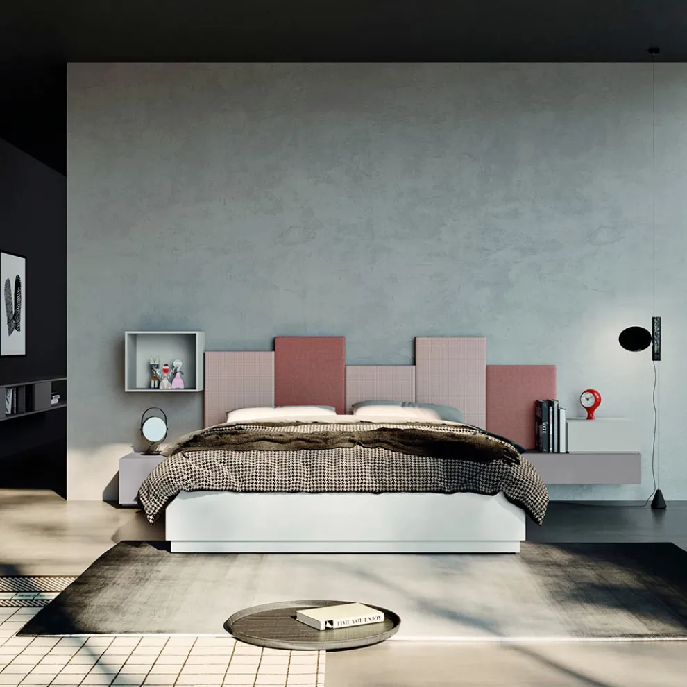 Komplettes Schlafzimmer mit 5 Elementen Made in Italy Hohe Qualität - Quarz