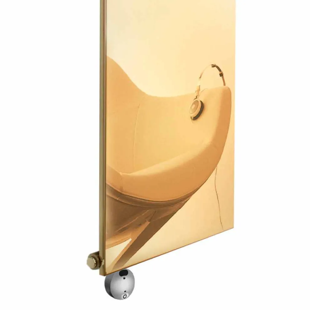 Vertikale elektrische Strahlungsplatte in Gold Modernes Design bis 1000 W - Eis
