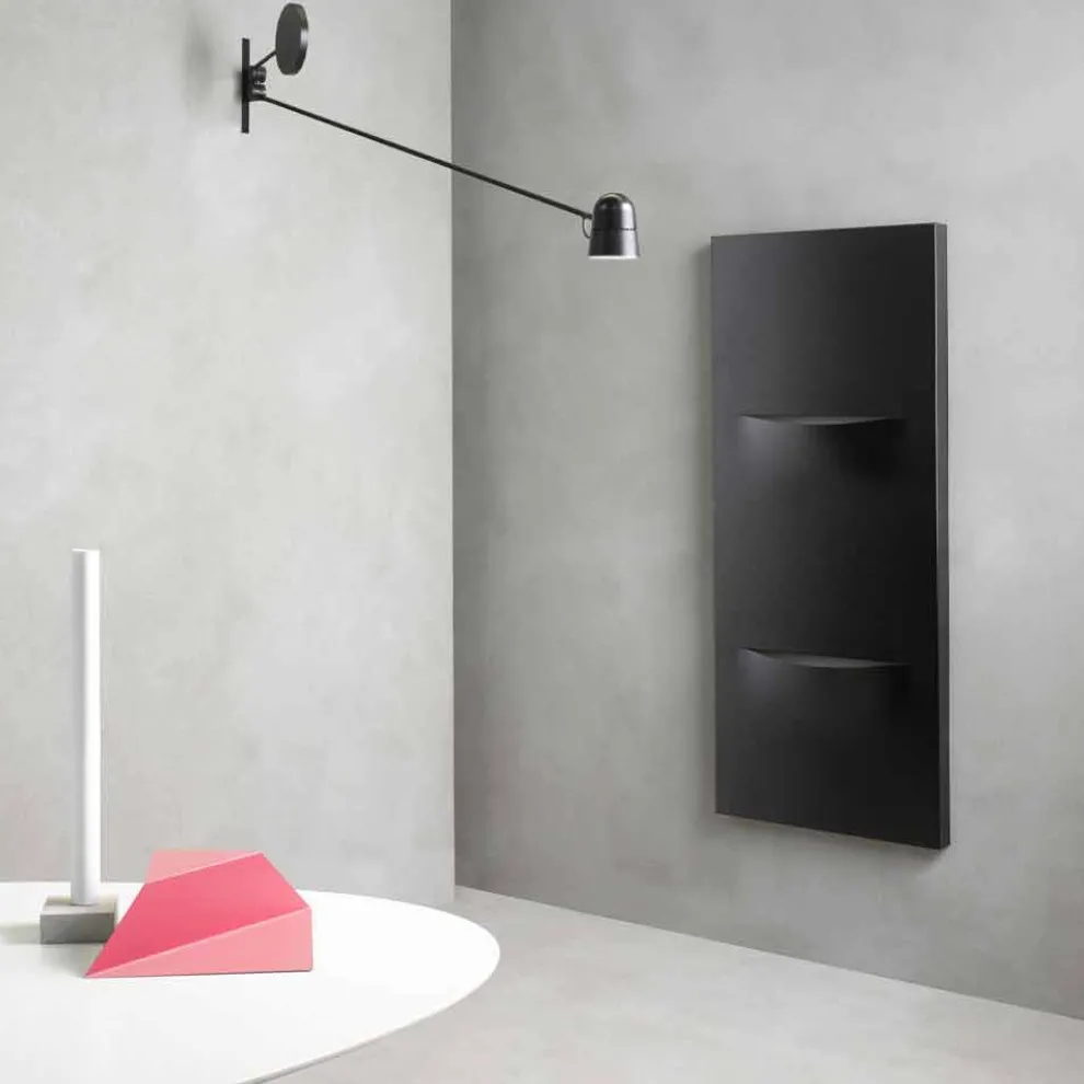 Vertikaler elektrischer Kühler in modernem Stahldesign bis 1000 W - Schnitt