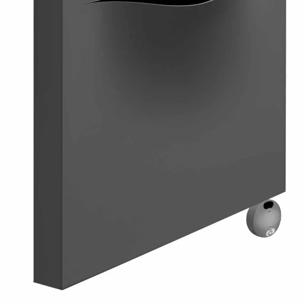 Vertikaler elektrischer Kühler in modernem Stahldesign bis 1000 W - Schnitt