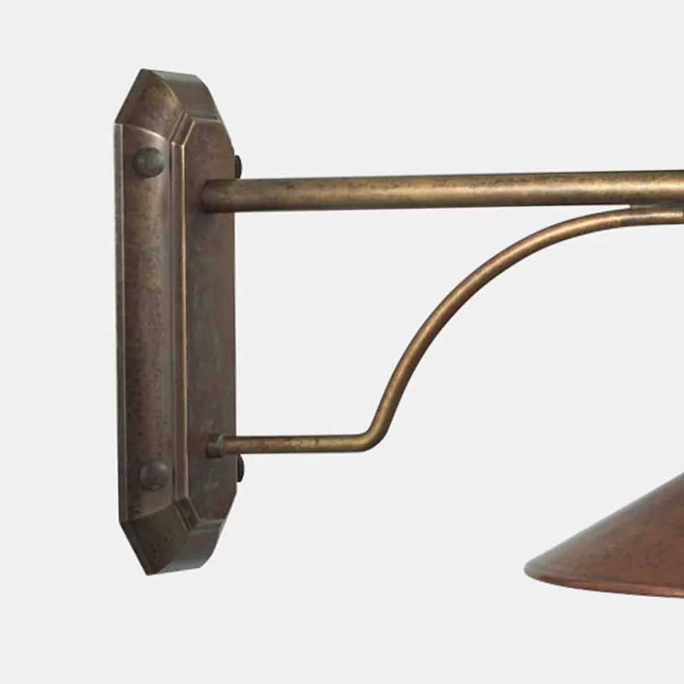 Vintage Außenwandlampe aus Messing, Kupfer und Glas - Borgo von Il Fanale
