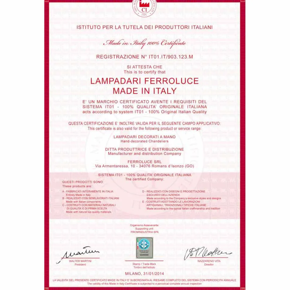 Vintage Deckenlampe aus Keramik Laurie Ferroluce