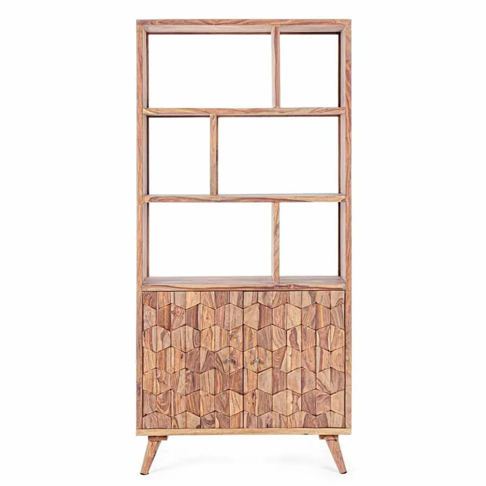 Vintage Design Boden Bücherregal in Holz und Stahl Homemotion - Ventador