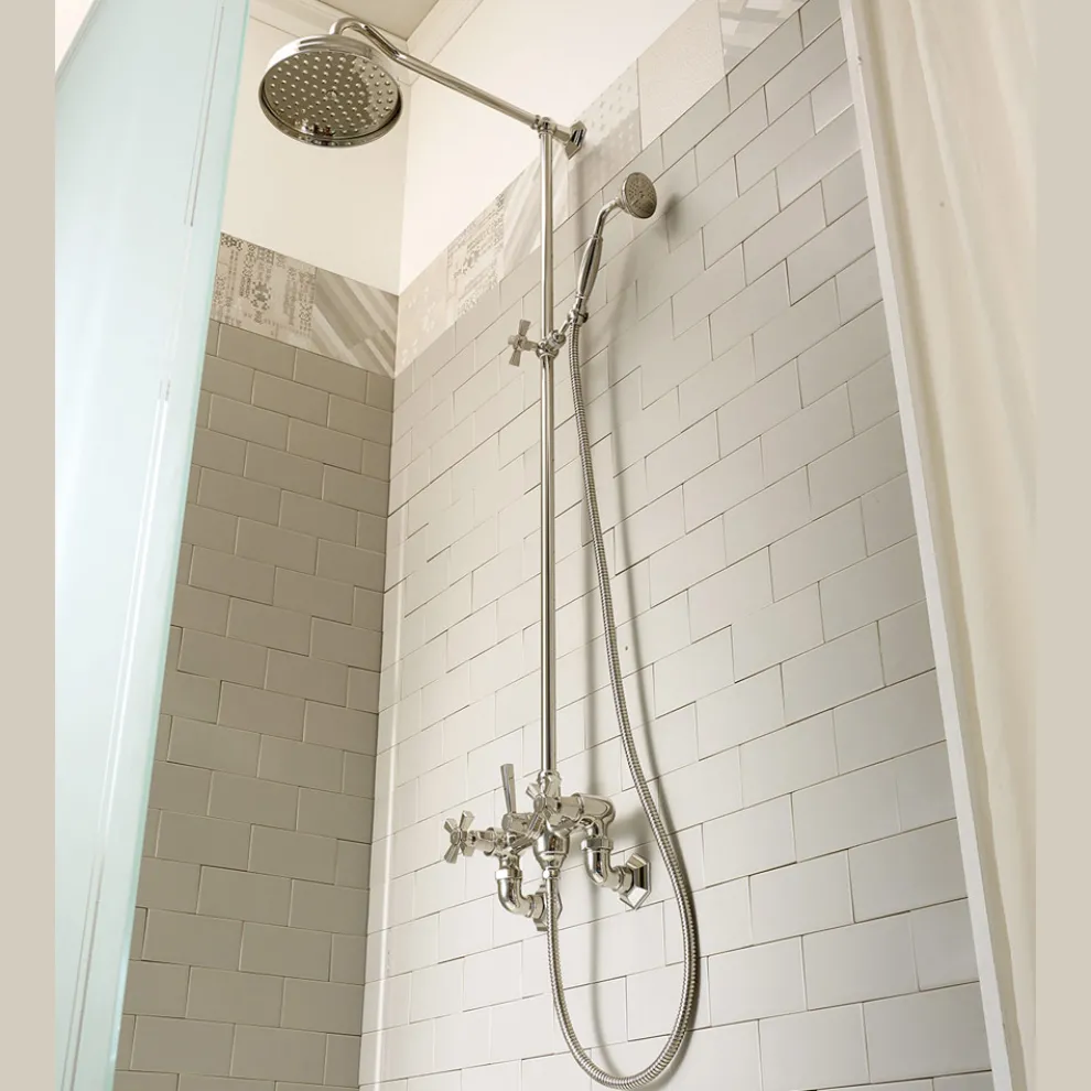 Vintage Duschgruppe mit Messingstange Made in Italy – Silvana