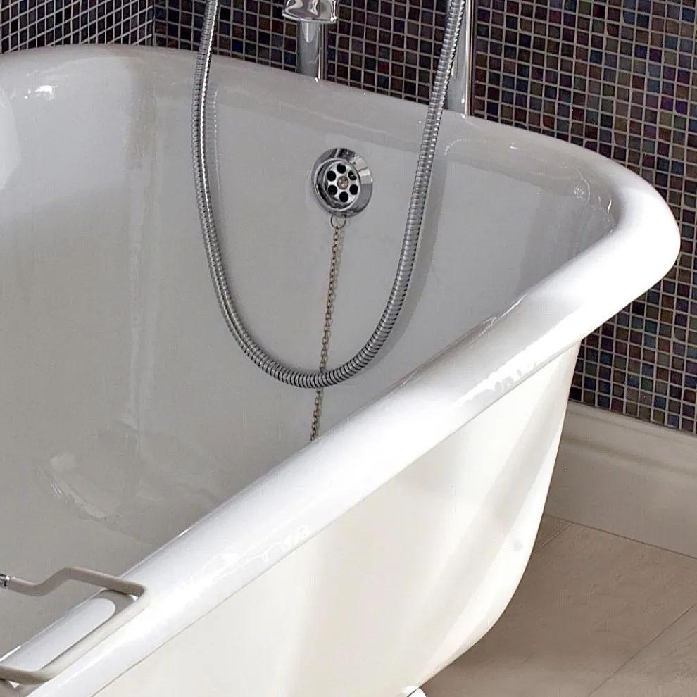 Vintage freistehende Design-Badewanne aus weißem Gusseisen, hergestellt in Italien - Marwa