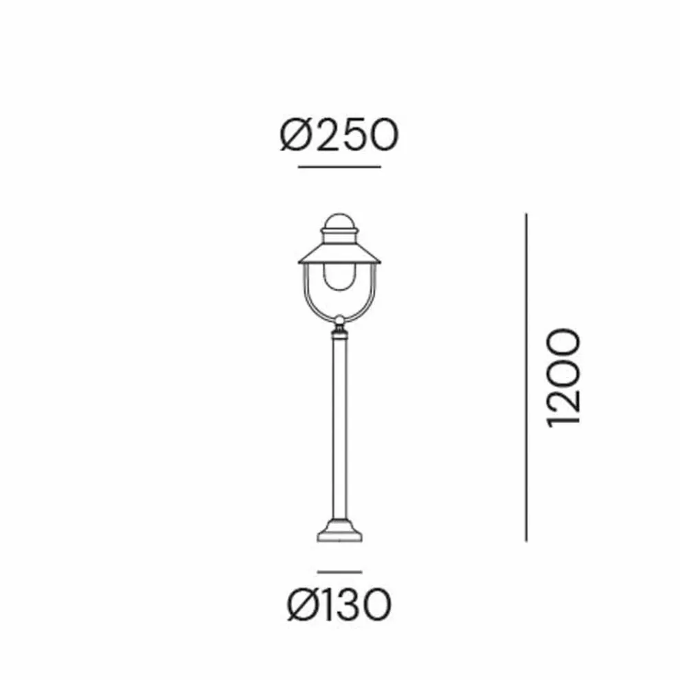 Vintage Gartenlampe aus Messing und Kupfer 3 Größen - Borgo von Il Fanale