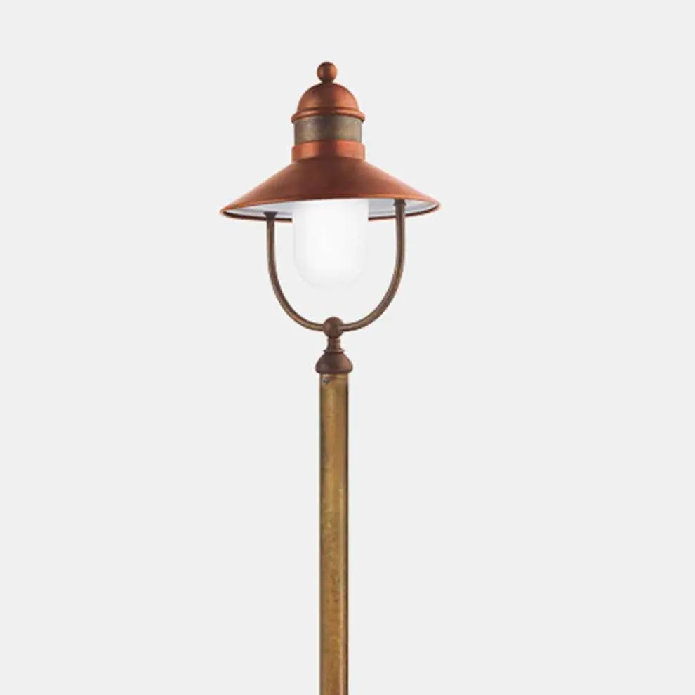 Vintage Gartenlampe aus Messing und Kupfer 3 Größen - Borgo von Il Fanale