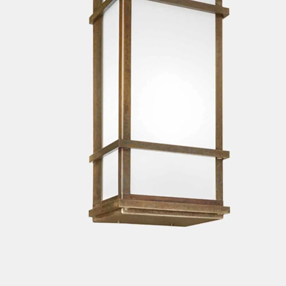 Vintage 2-LED-Wandleuchte aus Messing und Plexiglas - Quadro von Il Fanale