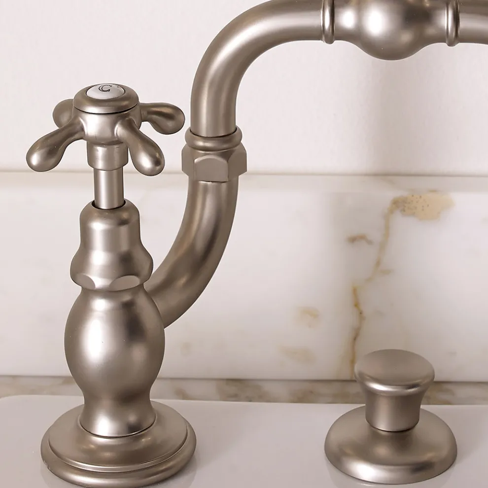 Vintage Mischergruppe für Brückenwaschbecken aus Messing Made in Italy - Klarisa