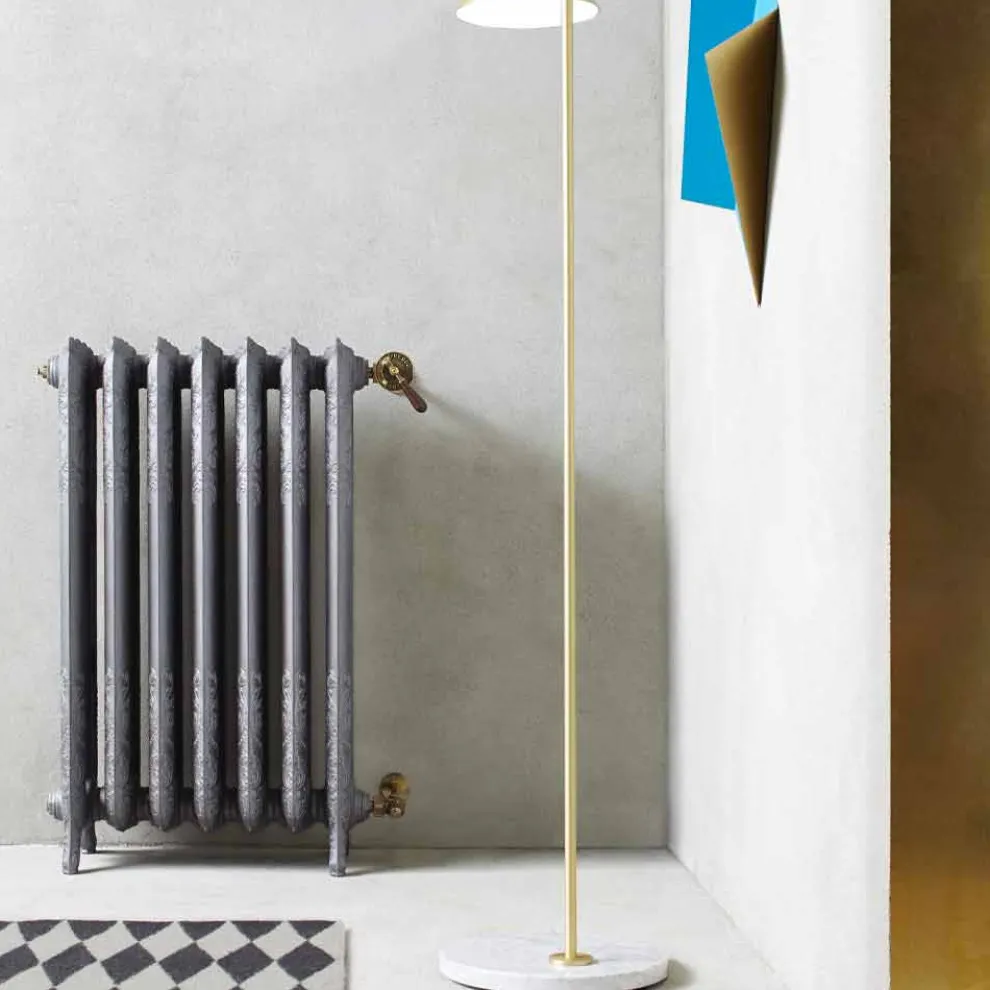 Vintage Radiator 7 Dekorierte Elemente aus Gusseisen vom Boden bis 1062 W - Barock