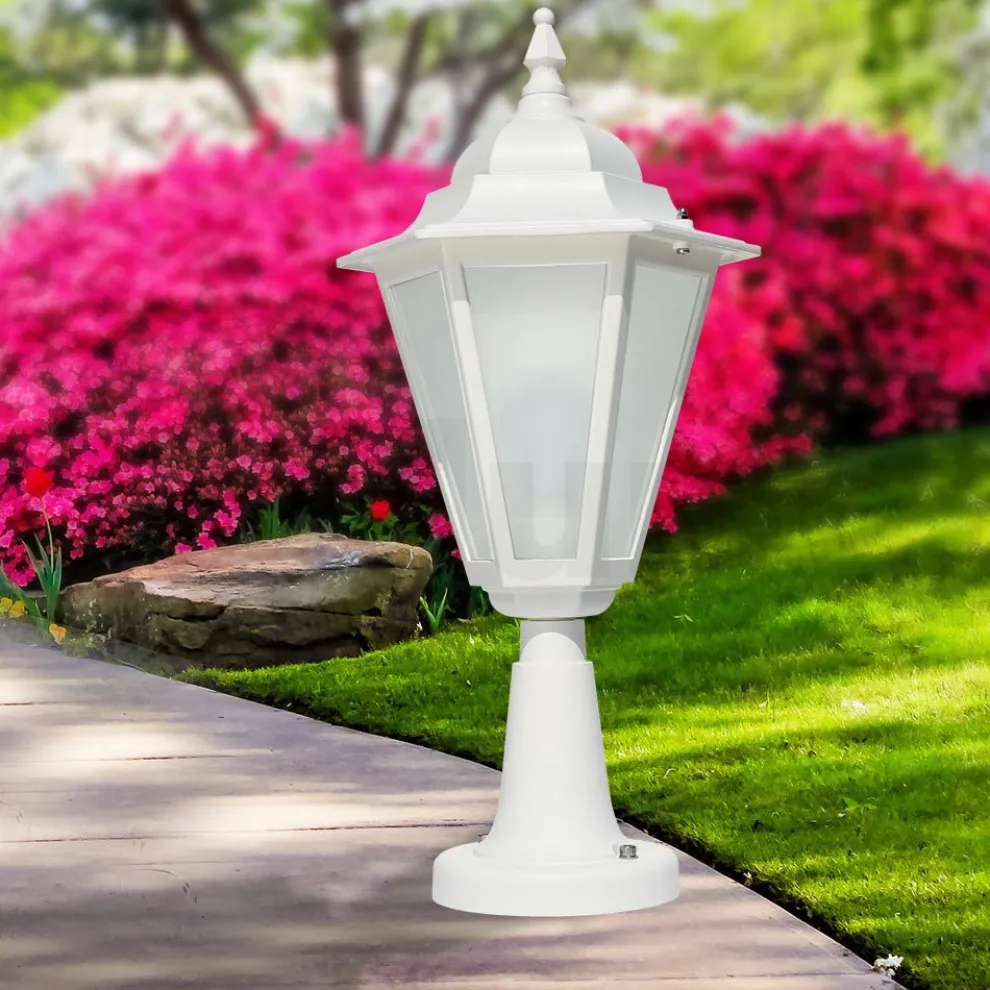 Vintage-Außenlampe aus weißem Aluminium, hergestellt in Italien – Terella