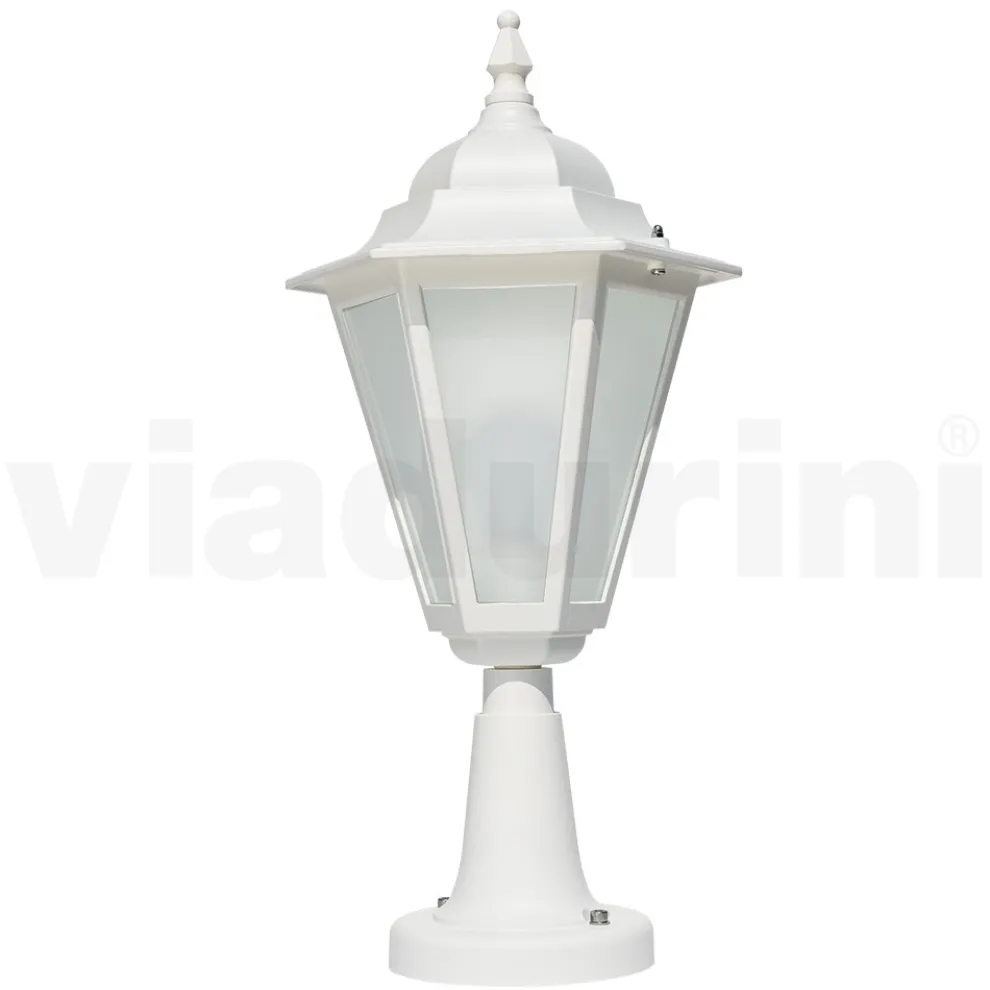 Vintage-Außenlampe aus weißem Aluminium, hergestellt in Italien – Terella