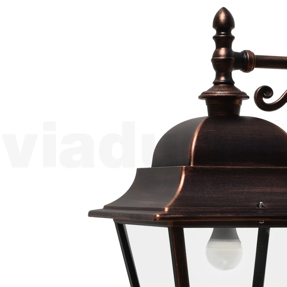 Vintage-Außenlampe aus Aluminium und Glas, hergestellt in Italien – Bonaria