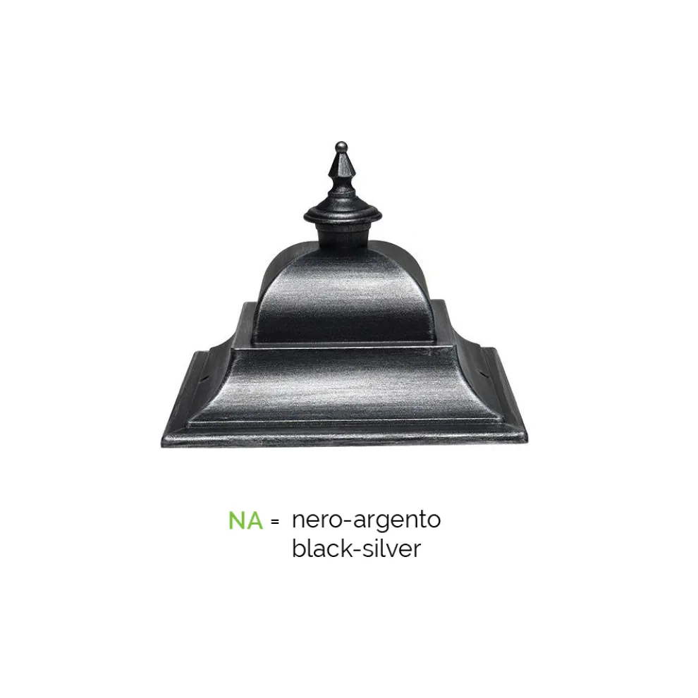 Vintage-Außenlampe aus Aluminium und Glas, hergestellt in Italien – Bonaria