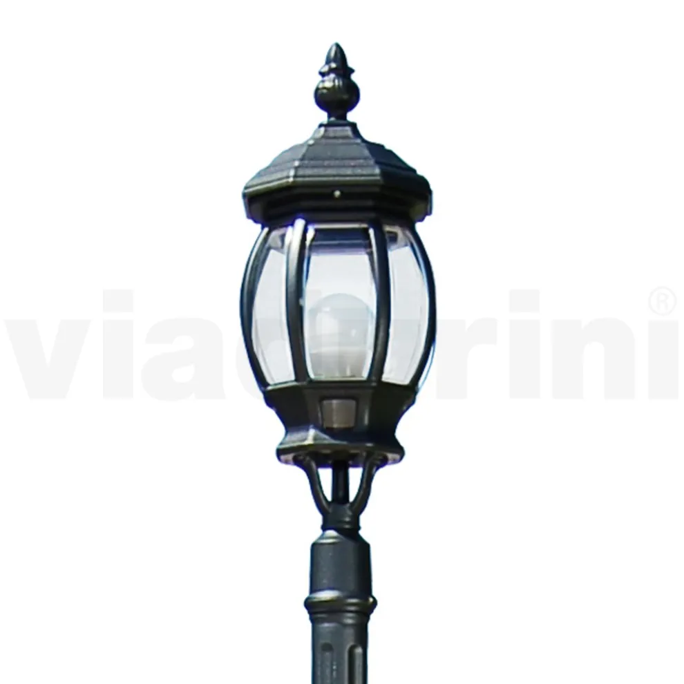 Vintage-Außenlampe aus anthrazitfarbenem Aluminium, hergestellt in Italien – Empire