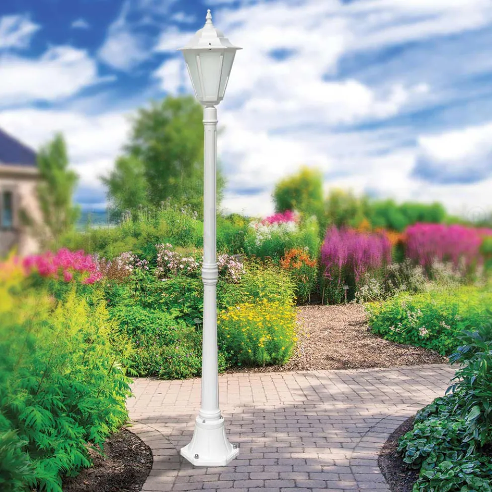 Vintage-Außenlampe aus weißem Aluminium, hergestellt in Italien – Terella