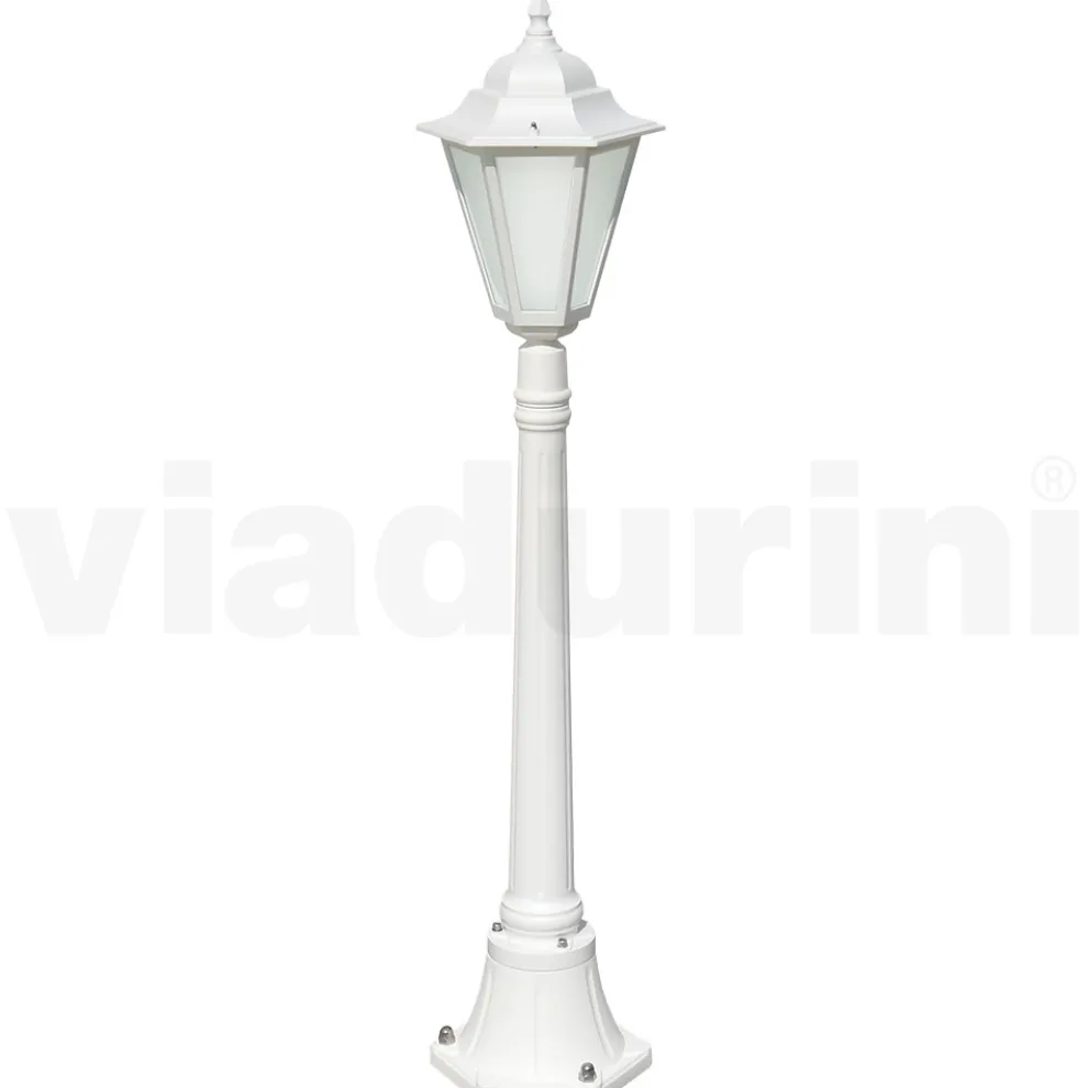 Vintage-Außenlampe aus weißem Aluminium, hergestellt in Italien – Terella