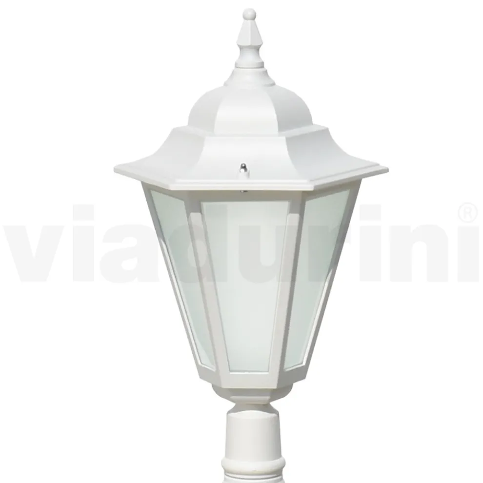 Vintage-Außenlampe aus weißem Aluminium, hergestellt in Italien – Terella