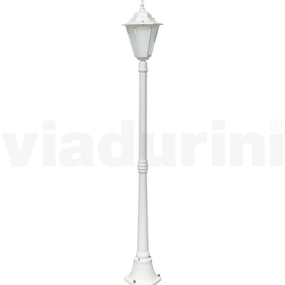 Vintage-Außenlampe aus weißem Aluminium, hergestellt in Italien – Terella