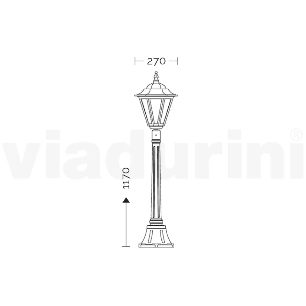 Vintage-Außenlampe aus weißem Aluminium, hergestellt in Italien – Terella