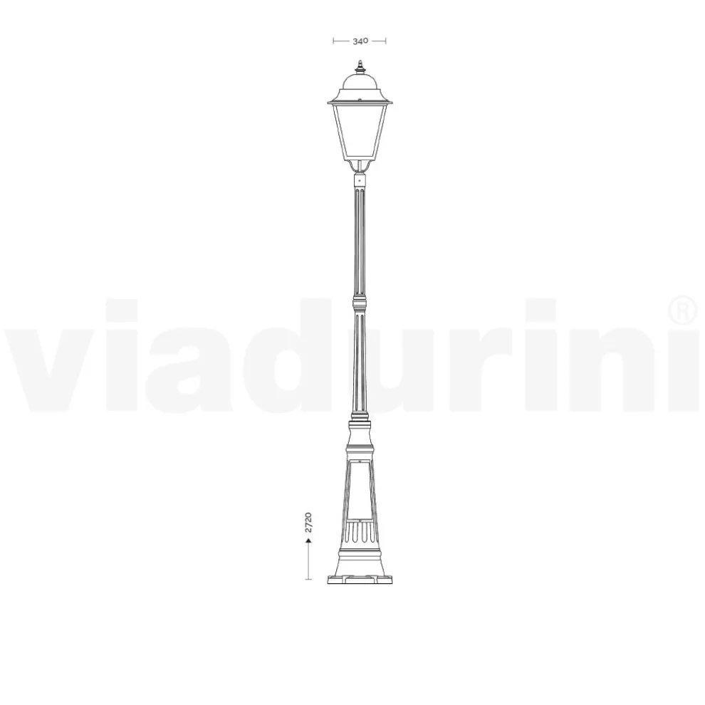 Vintage-Außenlampe aus Aluminium, hergestellt in Italien – Bonaria