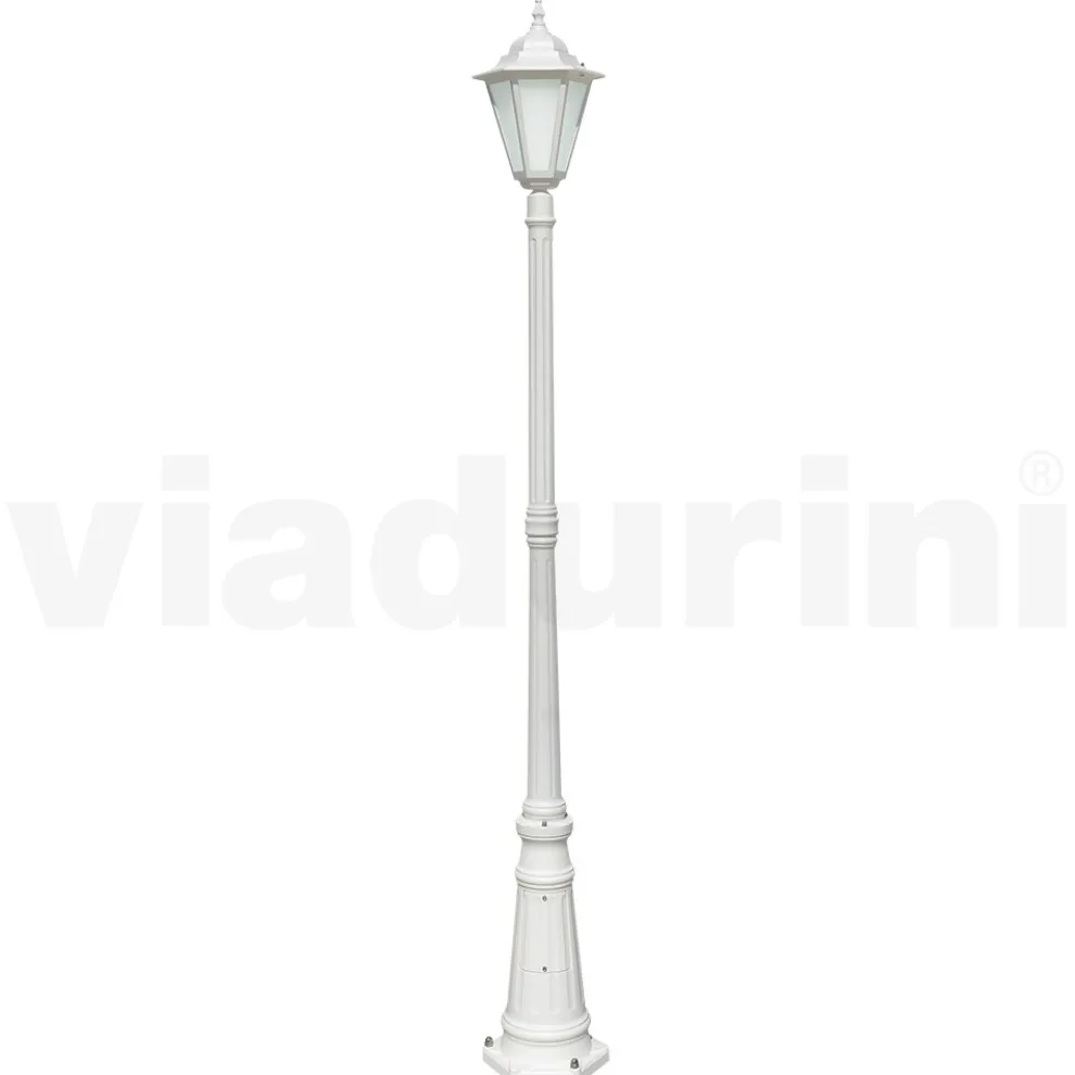 Vintage-Außenlampe aus weißem Aluminium, hergestellt in Italien – Terella