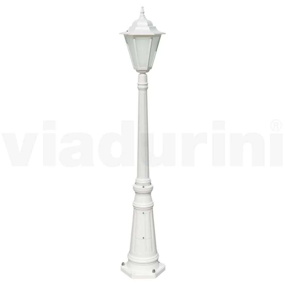 Vintage-Außenlampe aus weißem Aluminium, hergestellt in Italien – Terella