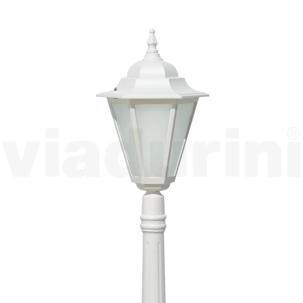 Vintage-Außenlampe aus weißem Aluminium, hergestellt in Italien – Terella