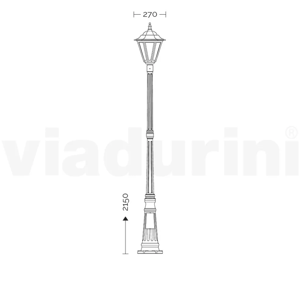 Vintage-Außenlampe aus weißem Aluminium, hergestellt in Italien – Terella