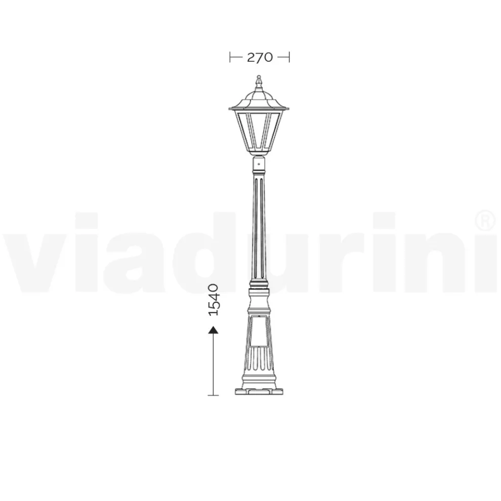 Vintage-Außenlampe aus weißem Aluminium, hergestellt in Italien – Terella