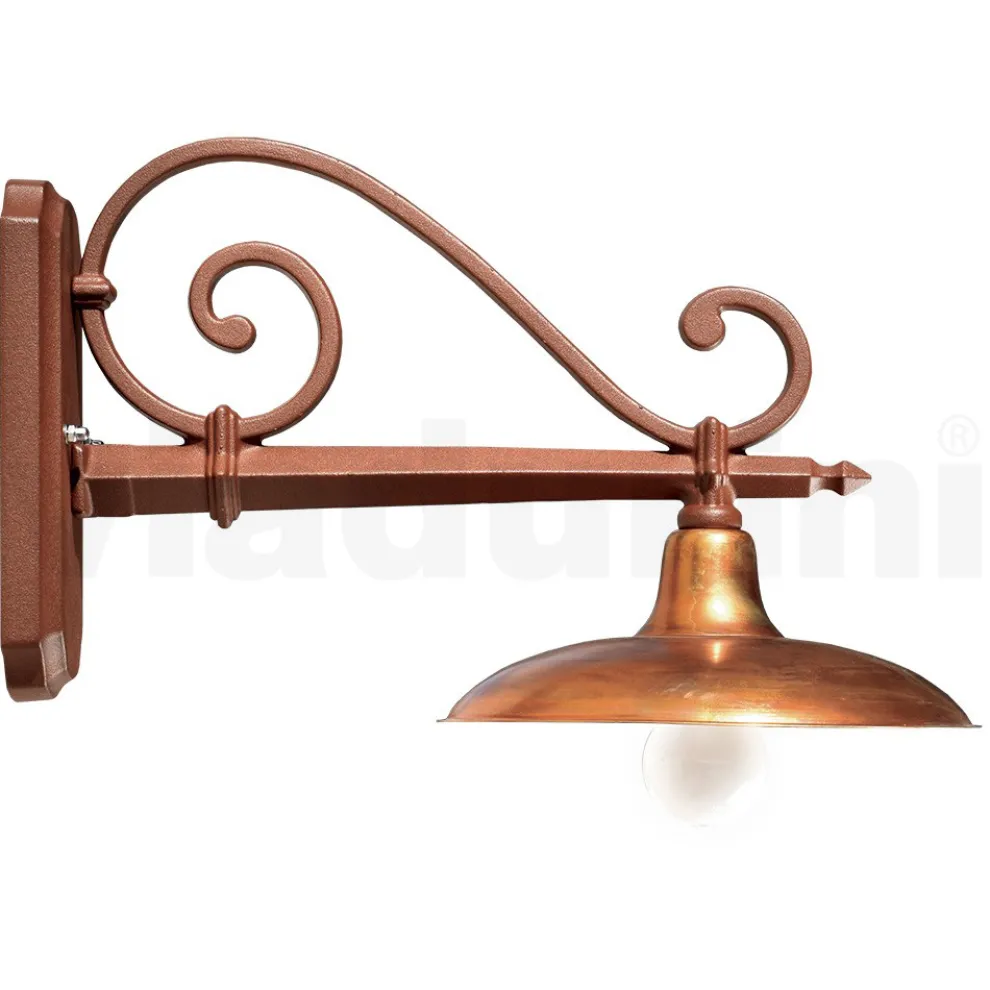 Vintage-Außenwandleuchte aus Aluminium und Messing, hergestellt in Italien – Adela
