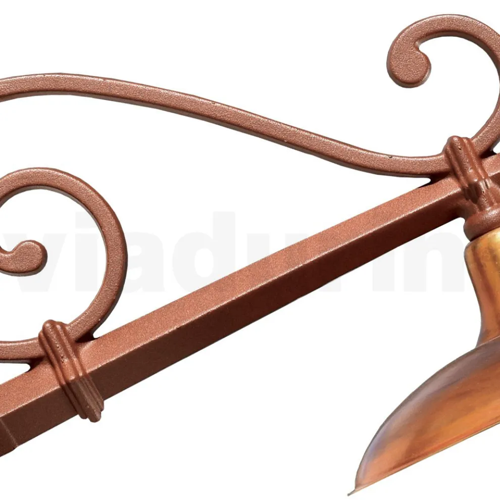 Vintage-Außenwandleuchte aus Aluminium und Messing, hergestellt in Italien – Adela