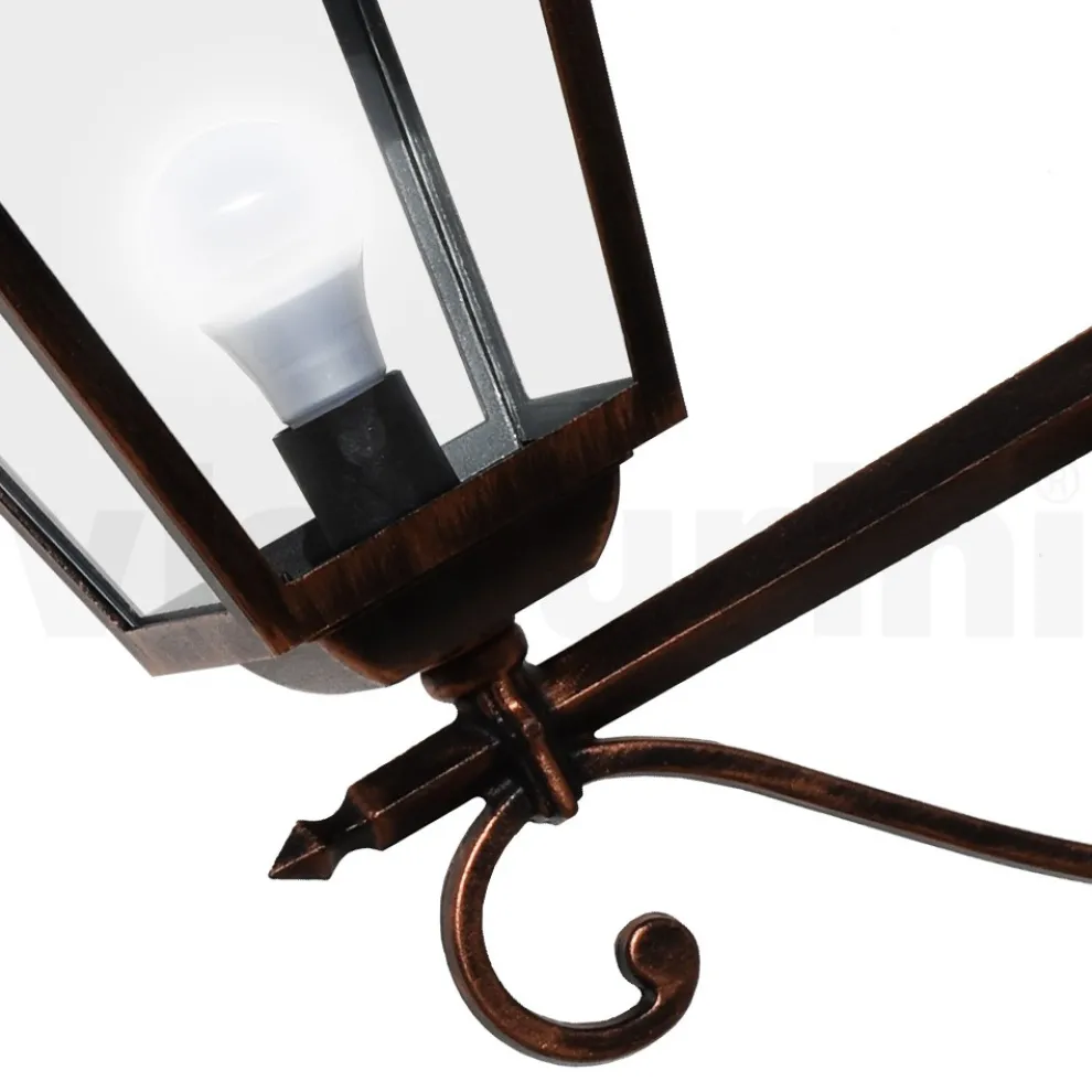 Vintage-Außenwandleuchte aus Aluminium und Glas, hergestellt in Italien – Doroty
