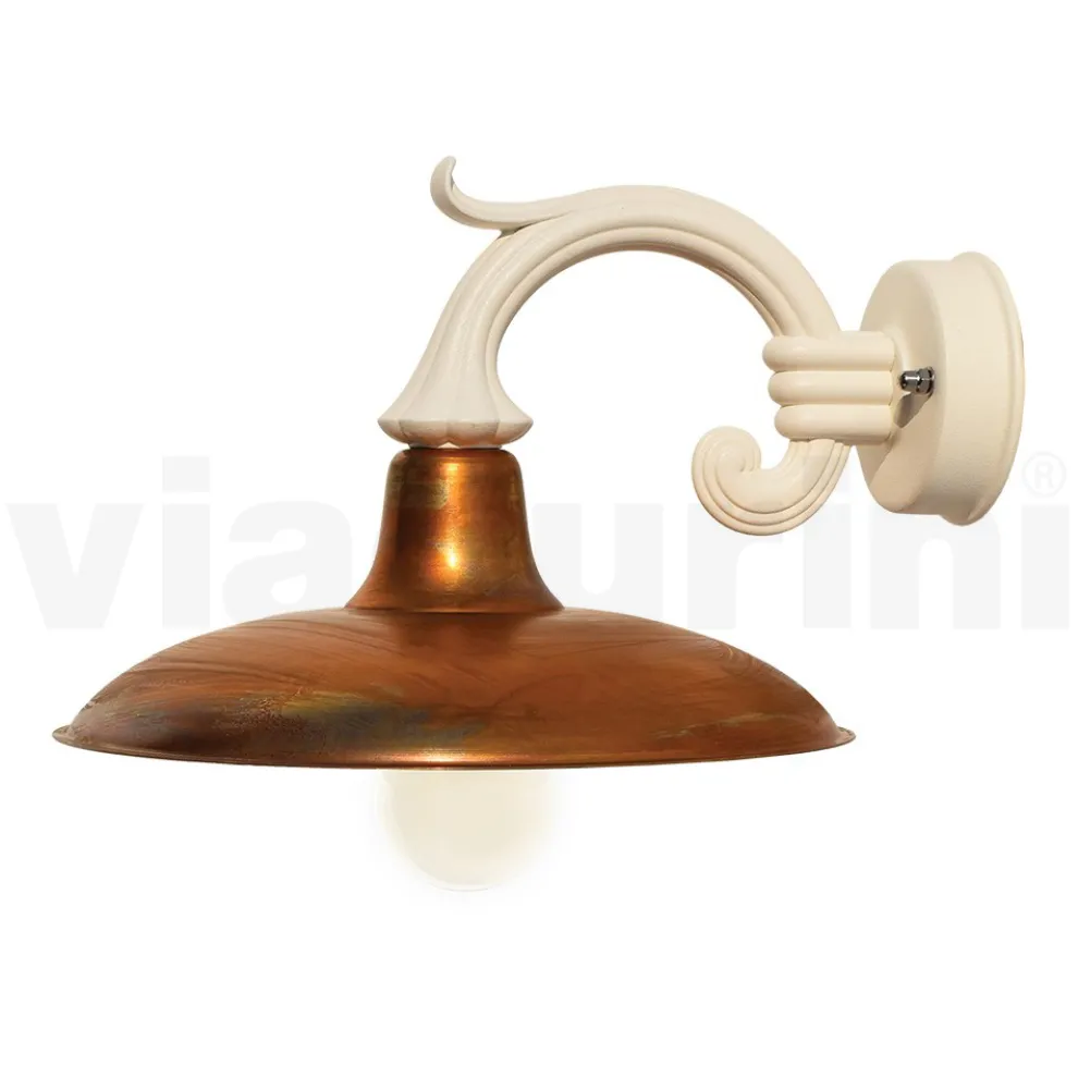 Vintage-Gartenapplikation aus Aluminium und Messing, hergestellt in Italien – Adela